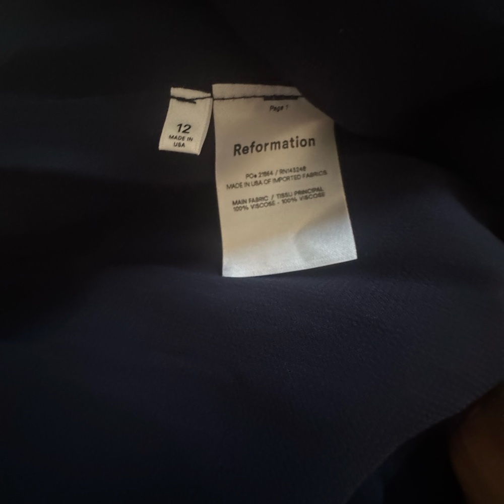 Reformation Navy Floral Midi Dress - Picture 5 of 6